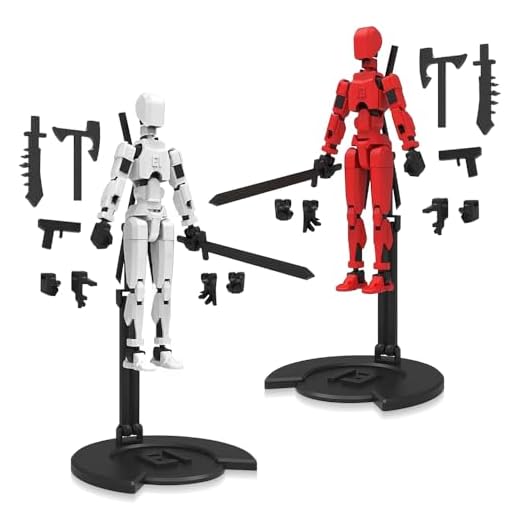 BNGXR Figura de acción T13, con 7 armas + 3 tipos de manos, figuras de acción T13, impresión 3D de figuras móviles con múltiples articulaciones, decoraciones de escritorio, regalo para niños, niñas,