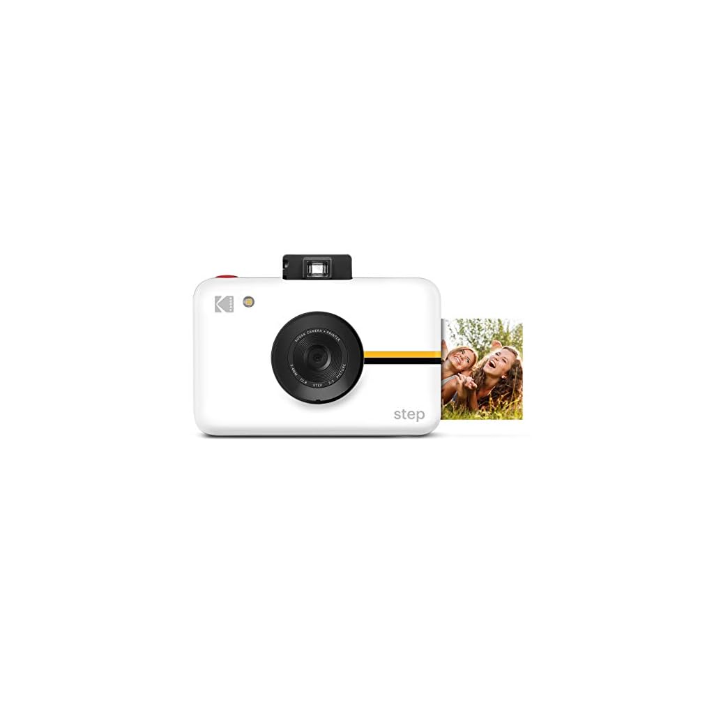 Kodak-Step-Camera-Instant-Camera-with-10MP-Image-Sensor-ZINK-Zero-Ink-Technology-Classic-Viewfinder-Selfie-Mode-Auto-Timer-Built-in-Flash-6-Picture-Modes-White