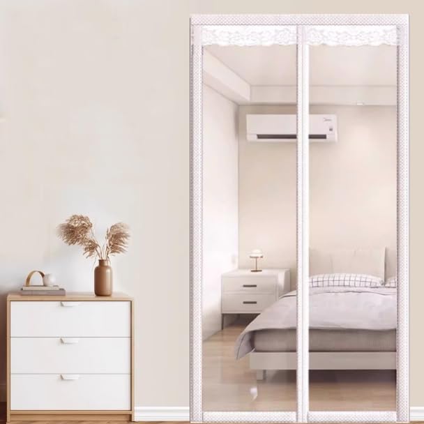Rideau de porte magnétique transparent EVA 140x210cm pour isolation thermique d'hiver