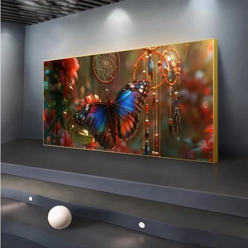 Peinture diamant grand format pour combler un grand mur vide avec art