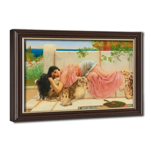 Poster romantique When The Heart Is Young de Godward, toile imprimée pour une atmosphère douce
