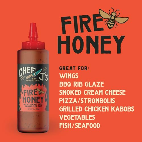 Chef J's BBQ Provisions Fire Honey con Chile Chimayo 12 oz miniatura 2