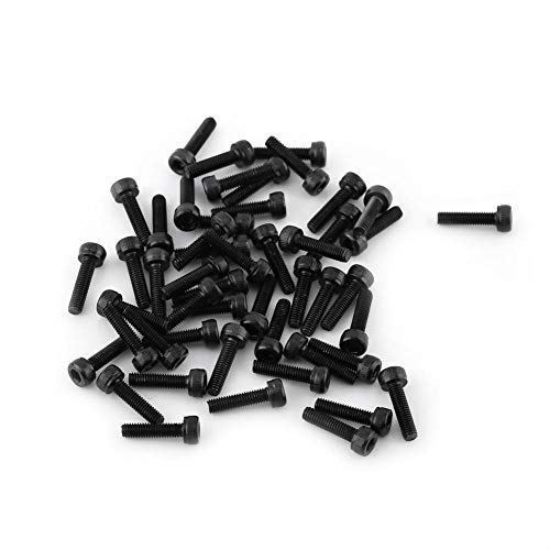 Metric Hex Socket Cap Head Screw Black 12.9 Grade Alloy Carbon Steel DIN912 4-50mm Full Thread Plain Finish Set (M3×12mm-50Pcs)
