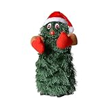 Genérico Singender Weihnachtsbaum, Plüschtier mit interaktivem Sound, Musik, Stimmfigur, rhythmische Dekoration, Weihnachtsspielzeug für Kinder, Haus, Party, Ausstellung im Freien