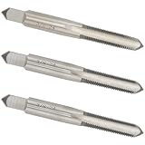 Aceteel 3/8'-24 UNF Hand Tap Right Hand, 3/8 x 24 Threading Hand Tap 3Pcs