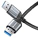 Produktbild Sonero® USB-A auf USB-A Datenkabel, Verbindungskabel, USB Kabel Typ A, USB 3.0, 5GB/s, space grey/schwarz, 1,50m