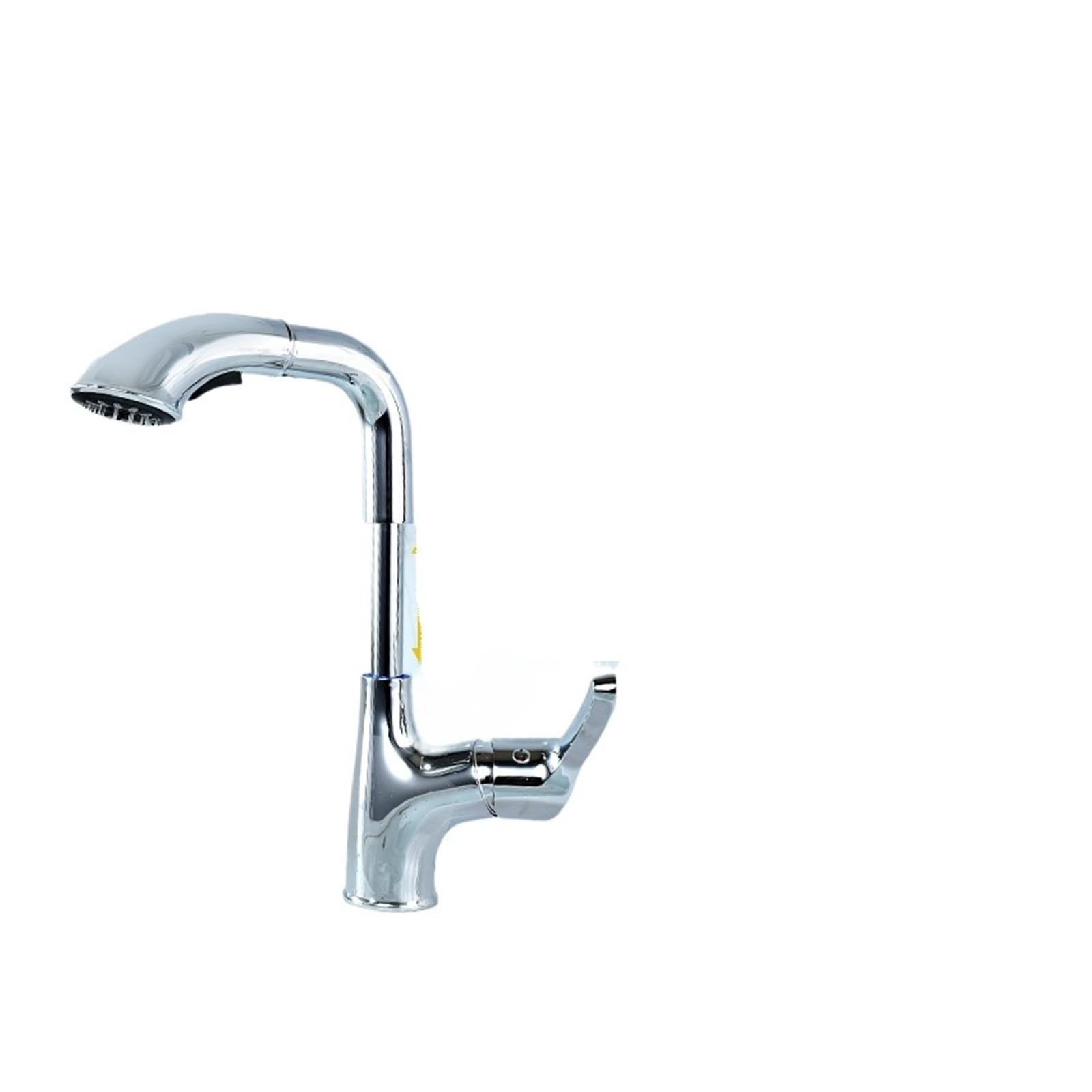 Mitigeur de lavabo avec support de douche et extension shampoing chrome