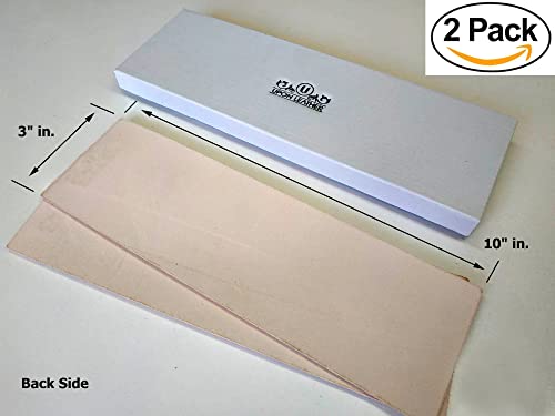Pack Of 2 Leather Honing Strop 3 Inch By 10 Inch With Double-Sided Adhesive Tape | 2 Knife Sharpening Strops By Upon Leather #TOP1