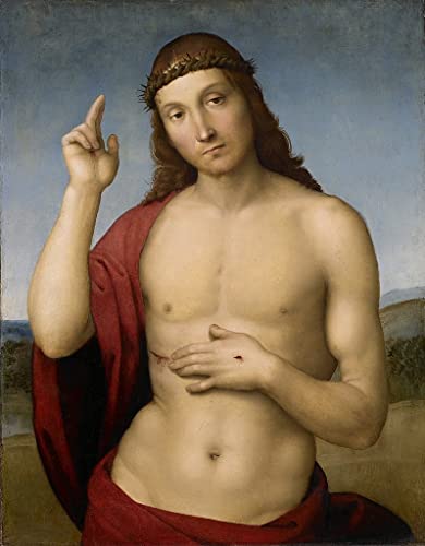 Toile Le Christ bénissant Raphaël 60x90cm pour habiller un grand mur vide