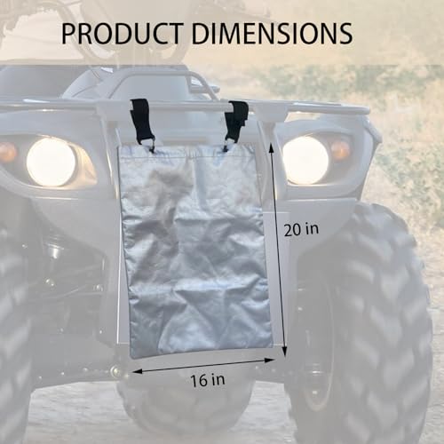 Image of UTV Trash Bag Heavy Duty Trash Sack Universal fits UTV ATV Golf Cart Off-Road Marine, Silver