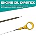Covnikyer Engine Oil Level Dipstick Indicator 4.0L Compatible with Jeep Cherokee Grand Cherokee TJ Wrangler 1996-2006 Replacement Front Oil Dip Stick Dipstick 917-366