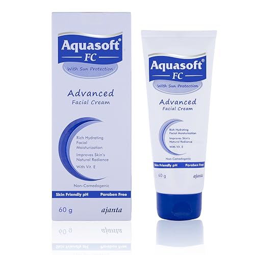 Image of Aquasoft FC Cream 60gm - Moisturiser for deep hydration & radiance with Aquaxyl & Vitamin E. Lightweight, non-greasy, paraben-free daily face cream for acne-prone skin.