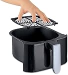 Salton Digital Air Fryer XL, 5 L/5.3 Qt, 8 Pre-Programmed Functions for Oil Free Frying with Temperature Control & Overheat Protection, Black (AF2085)