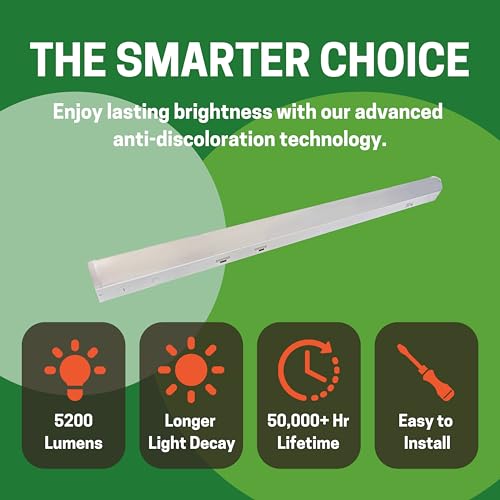 Tira LED lineal 4ft 40W con batería de emergencia 4 unidades miniatura 3