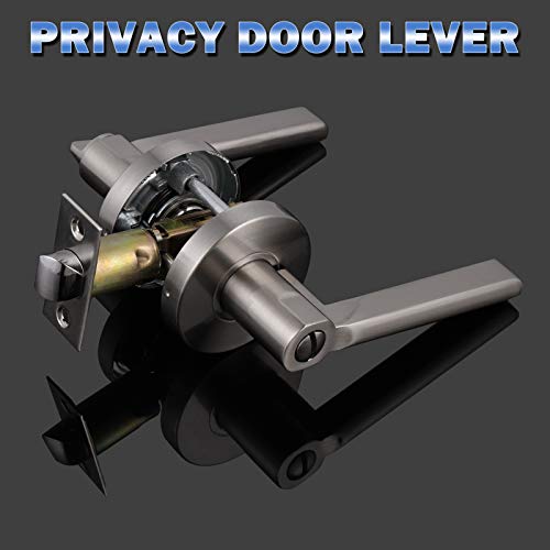 Knobonly Satin Nickel Finish Door Lever Interior Privacy Door Handles Door Handles Keyless For Bedroom Or Bathroom 10 Pack #TOP1
