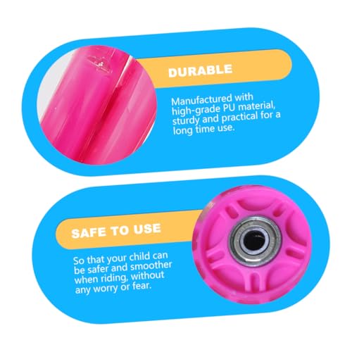 2 Piezas Ruedas Auxiliares para Bicicleta con Diseño Luminoso de PU, Antideslizantes y Resistentes para Entrenamiento miniatura 7