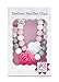 Pacifier Clip 2-Pack Rose Silicone Beaded Binky & Soothie Holder, Baby Dummy