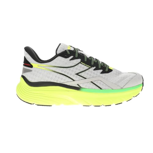Diadora Mens Equipe Nucleo Running Sneakers Shoes - Grey, Yellow