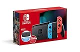 interruttore con neon blue e neon red joy-con - display lcd touchscreen da 6,2, processore nvidia tegra personalizzato, 32 gb di memoria interna - blu e rosso - custodia per il trasporto