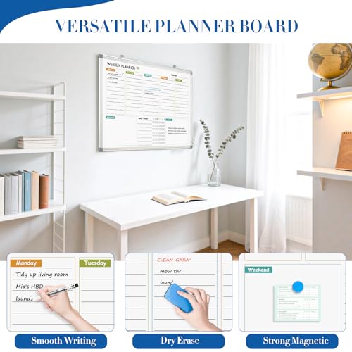 Calendrier hebdomadaire effaçable pour mur WALGLASS pour ne plus oublier vos notes - 6