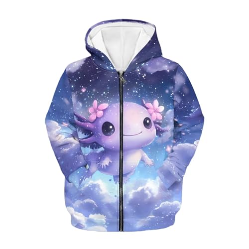 Girls Zip Up Hoodies with Pockets Kids Cute Long Sleeve Sweatshirts for School/Home/Sports 6-16Y