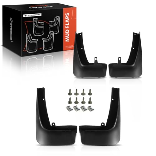 A-Premium Set of 4PCS Mud Flaps Splash Guards Mudguards Mudflaps Compatible with BMW X5 2014 2015 2016 2017 2018, Sport Utility, Black, with Hardware Kits Accessory, Front LH RH and Rear LH RH