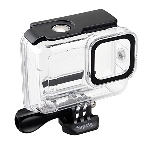 Suptig Wasserdichtes Gehäuse für GoPro Hero 12 Hero 11 Hero 10 Hero 9 Schwarz Wasserdicht 60 m