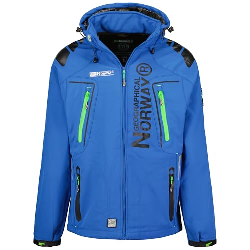 Veste Techno Geographical Norway Tangata bleu royal à capuche