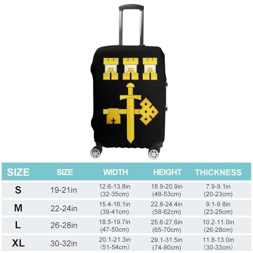 Flag of Ternopil Oblast Travel Luggage Cover for Suitcase 19-32 Inches Elastic Washable Baggage Protector2