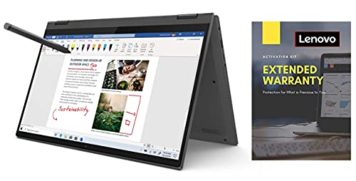 Image of Lenovo IdeaPad Flex 5 10th Gen Intel i3 14 inchFHD IPS 2-in-1 Touchscreen Laptop(4GB /256GB SSD /Win10 /MS19 /Digital Pen /HD 720p Camera /1.5Kg)81X100NCIN+Lenovo 2Yr Extended Warranty with Onsite Service