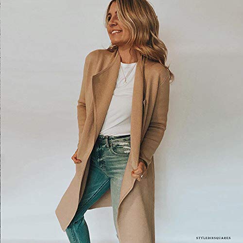 Chicwish Women's Classy Light Tan Open Front Knit Coat Cardigan, Size M-L #TOP3