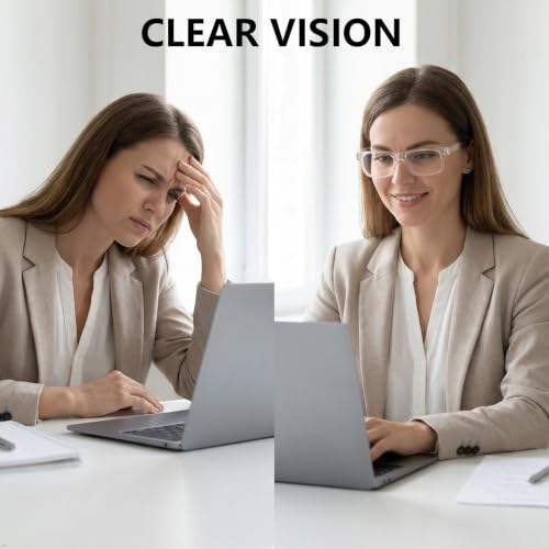 Image of Eyekepper Blue Light Reading Glasses Men Women 0.25, Clear 2 Pack