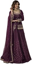 piludi Women's Embroidered Sharara Suit Set | Chanderi Silk Kurta with Dupatta | Wedding & Festive | Ready to Wear Indian Ethnic Outfit
