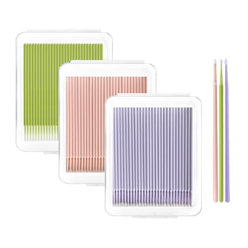 300 Brosses Cils, micro brosses à cils, brosses d'extension de cils jetables, goupillon cils,pour le maquillage, les extensions de cils, la coloration des cils.