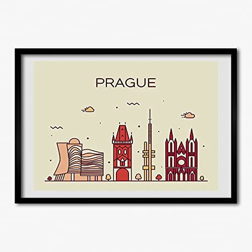 Tulup image cadre MDF photo affiche décoratif 70x50 cm tableau bois moderne