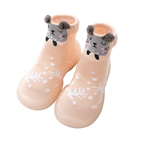 Infant Shoes,Boys Girls Animal Cartoon Socks Shoes Toddler Cute Fleece Warm Floor Socks Non Slip Prewalker B