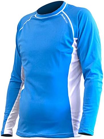 Sharkskin Rapid Dry Long Sleeve Top, Lightweight Swimsuit Top with Rash Guard and Sun Protection, Charcoal/Orange, 2X-Small - Image 3