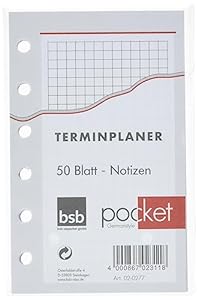 Bsb Ersatzeinlage Notizen A7 kariert 02-0277