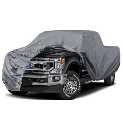 Image of Waterproof Premium Truck Covers Replace for Ford F-Series,Chevy Silverado,Dodge Ram CrewCab 6.5 ft, 10 Layers Heavy Duty with Cotton Liner Car Cover with Zipper Door for Snow Rain Dust Protection