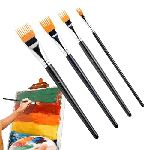 Pinceles de Pintura de, 4 bolígrafos ergonómicos, Mango ergonómico, Pinceles para Manualidades, para Dibujar, Colorear, niños, Adultos, aulas y Manualidades