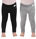 PASSFORM UND GRÖßENVERSTELLBAR: Dank weichem Feinripp aus Bio-Baumwolle sitzen die Leggings sehr bequem. Umschlagbündchen an den Beinenden sorgen dafür, dass die langlebigen Hosen mitwachsen und länger getragen werden kann! Die ideale Erstausstattung von der man lange etwas hat.