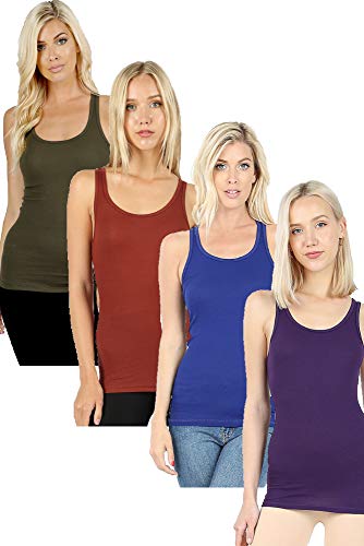 Débardeur dos nageur femme lot de 4 tops colorés taille S