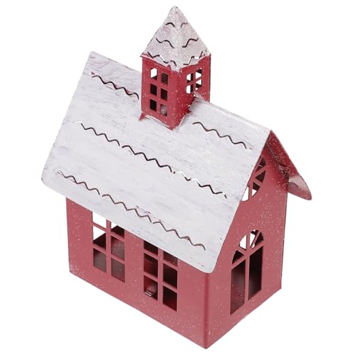DECHOUS Christmas Village House Decorative Tabletop Ornament for Holiday Parties Home and Festive Celebrations Cute House Candle Holder for Xmas Decor