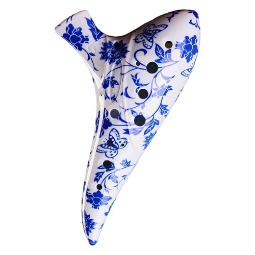 Beginner Friendly 12 Hole Ceramic Ocarina Compact Construction Suitable for Home Practice and Artistic Ceramic Ocarina Music Ins