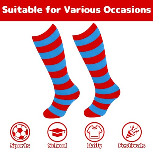 Image of Olreco 1 Pack Toddler Kids Youth Soccer Socks Girls Boys Baseball Socks Youth Knee High Softball Football Accessories Cotton