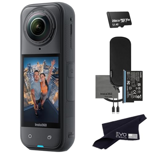 Image of Insta360 X5 - Waterproof 360 Action Camera with 1 /1.28 inch Sensors, 8K 360 HDR Video, 72MP Photo, 4K60fps Single-Lens, Enhanced Low Light Performance, User-Replaceable Upgraded Lenses (256GB)