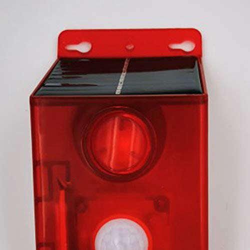 #N/a Strobe Luz de Alarme com Detector de Movimento Solar, 125db Alto Lâmpada de Som da Sirene de Se