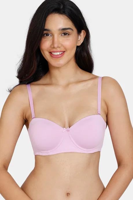 Image of BEWILD Women Balconette Bra | Lightly Padded Comfort | Soft Breathable Cotton Fabric | Seamless Design | Wirefree Comfort | Supportive Fit | Stylish Underwear