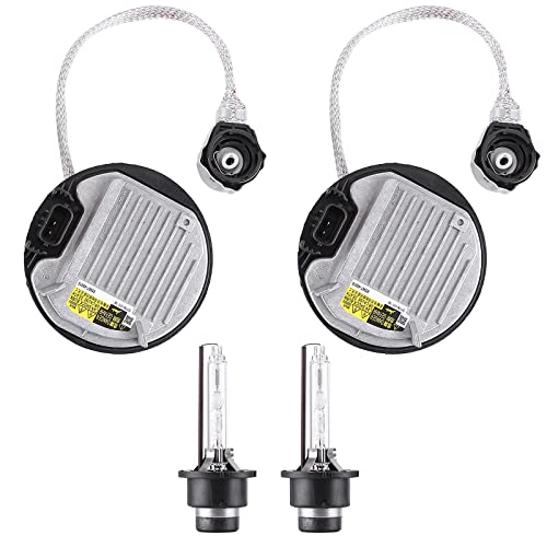 2 Packs HID Headlight Ballast with Igniter & D4S Bulb for Lexus GS350 GS450h IS200t IS250 IS300 IS350 LS460 LS600h LX570 RX350 RX450h for Toyota Camry Sienna 81107-75020 Xenon Ballast Control Module