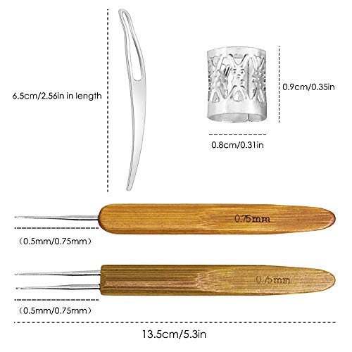 YuCool Uncinetto 105 pz Dreadlocks strumento 0,75